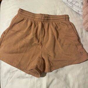 PINK Victoria's Secret Tan Athletic Shorts Soft Elastic Waist